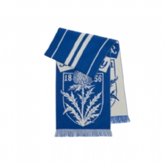 Burberry Women Thistle Shield Wool Scarf Flag blue 81177001