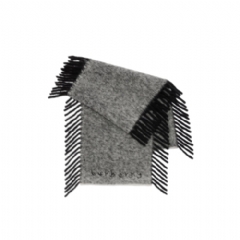 Burberry Women Alpaca Wool Blend Happy Scarf Black/calico white 81187361