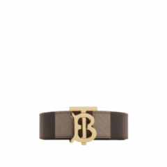 Burberry Women Reversible Check TB Belt Dark birch brown 80623491