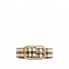 Burberry Women Check Belt Archive beige/gold 80660591