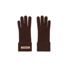 Burberry Women Logo Patch Wool Blend Gloves Treacle brown 81211521
