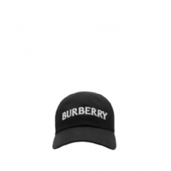 Burberry Women Logo Gabardine Baseball Cap Black 81244321