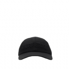 Burberry Women Logo Gabardine Baseball Cap Black 81088291