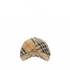Burberry Women Check EKD Twill Baseball Cap Sand 81007411