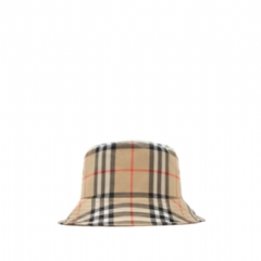 Burberry Women Check Cotton Bucket Hat Sand beige 81224811