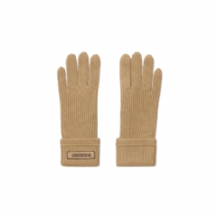 Burberry Women Logo Patch Wool Blend Gloves Sand beige 81145941