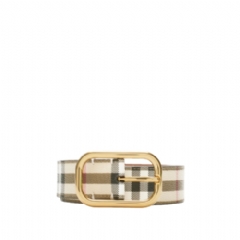 Burberry Women Check Belt Archive beige/gold 80938301