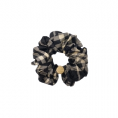 Burberry Women Check Silk Scrunchie Black/calico beige 81197301