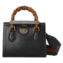 Gucci Women Gucci Diana small tote bag black leather ‎702732 U3ZDT 1073 