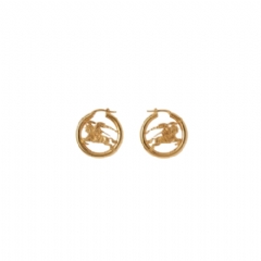 Burberry Women EKD Hoop Earrings Gold 81009601