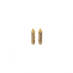 Burberry Women Hollow Spike Pavé Earrings Gold/clear 80747621