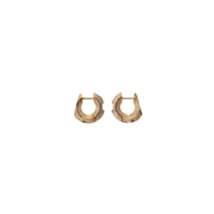 Burberry Women Hollow Pavé Hoop Earrings Gold/clear 80747691