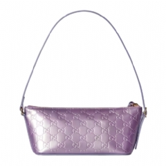 Gucci Women GG Emblem small shoulder bag lilac GG leather 847281 FAE8F 5301
