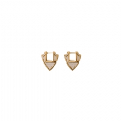 Burberry Women Small Shield Pavé Earrings Gold/clear 80853321