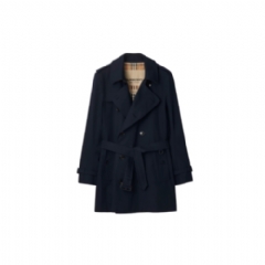 Burberry Men Short Kensington Heritage Trench Coat Coal blue 80830731