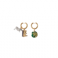 Burberry Women Charm Hoop Earrings​ Gold/multicolour 81120321