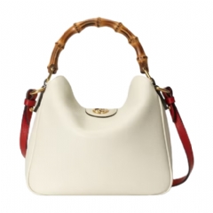 Gucci Women Gucci Diana small shoulder bag white leather ‎746251 UAAAY 9043