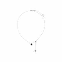 Burberry Women Onyx Shield Pendant Necklace Silver/black/clear 80862111