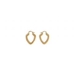 Burberry Women Small Shield Twisted Hoop Earrings​ Gold 80965301