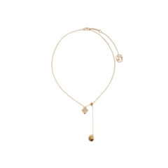 Burberry Women Shield Pendant Necklace Gold/clear 80753501