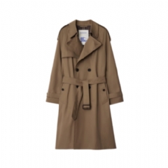 Burberry Men Long Gabardine Chestwood Trench Coat Clay brown 81136121