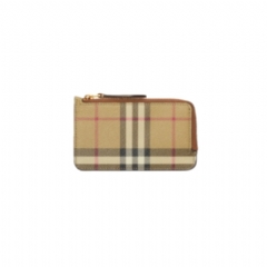 Burberry Women Check Zip Card Case Archive beige/briar brown 81098041