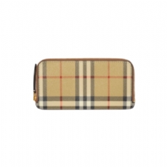 Burberry Women Large Check Zip Card Case Archive beige/briar brown 81098051