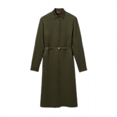 Gucci Women GG satin shirt dress 836276 Z8B2R 3602