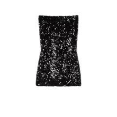 Gucci Women Embroidered sequin elastic fabric jumpsuit black 864282 ZZZAA 1000