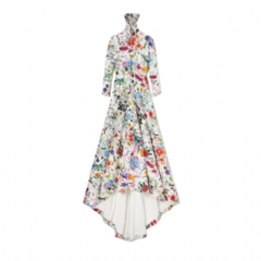 Gucci Women Printed quilted twill long dress 861596 ZAUU9 9413