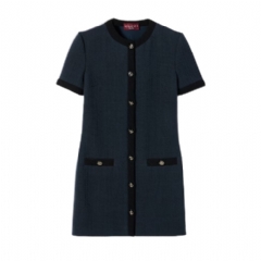 Gucci Women Wool textured tweed dress 853039 ZATFF 4294