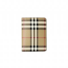 Burberry Men Check Passport Holder Archive beige/briar brown 81107041
