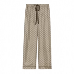 Gucci Women Printed silk twill leisure pants ‎864567 ZAUUN 2270