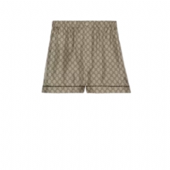 Gucci Women GG Supreme print silk shorts 772400 ZANRP 2237