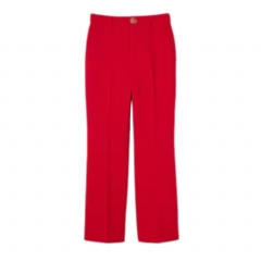 Gucci Women Crêpe wool pants with Double G button red 864514 ZACKN 6143
