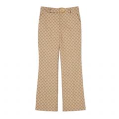 Gucci Women GG cotton canvas fabric pants 864522 ZAUSC 2061
