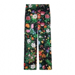 Gucci Women Printed silk twill pants 867082 ZAUU8 1066