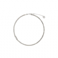 Burberry Men Engraved Check Necklace Silver 81206011