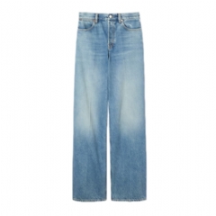 Gucci Women Wide leg denim pants light blue 812268 XDC7S 4009