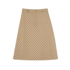Gucci Women GG cotton canvas fabric skirt 864256 ZAUSC 2061
