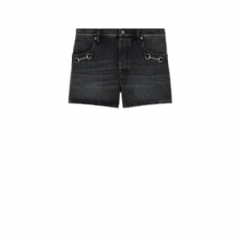 Gucci Women Cotton denim shorts with Horsebit 866900 XDDF1 1165