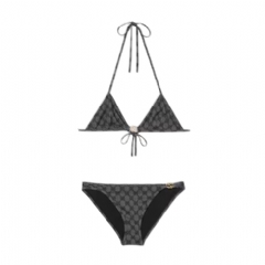 Gucci Women Printed GG stretch jersey bikini black 688999 XHAK3 1000