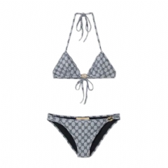 Gucci Women GG stretch jersey bikini blue and white 688999 XHAFL 4632