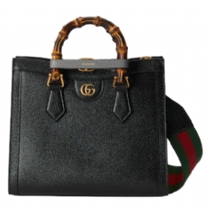 Gucci Women Gucci Diana medium tote bag black leather 702721 U3ZDT 1073