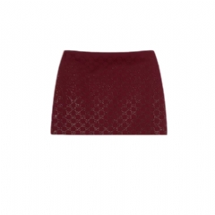 Gucci Women GG canvas skirt with crystals 853414 ZKU09 6207