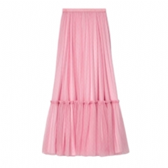 Gucci Women Printed silk chiffon long skirt 864503 ZAUUO 5031