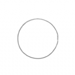 Burberry Men Engraved Check Chain Necklace Silver 81142901