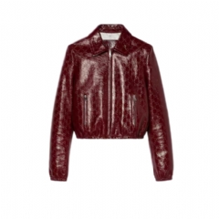 Gucci Women GG embossed leather bomber jacket 793481 XNA2Z 6207