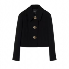 Gucci Women Crêpe wool jacket with Double G button 864254 ZACKN 1000