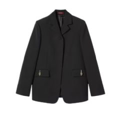 Gucci Women Crêpe wool silk jacket with tiger 840458 ZAD88 1000